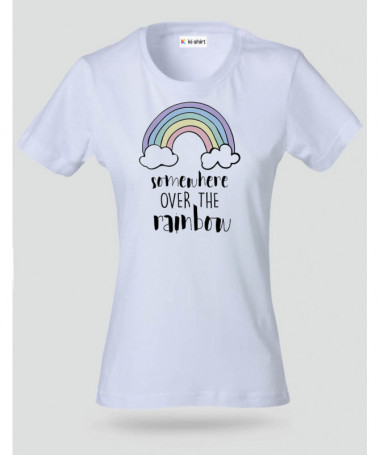 Somewhere over the rainbow T-shirt Basic Donna