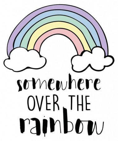 Somewhere over the rainbow T-shirt Basic Donna