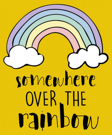 Somewhere over the rainbow T-shirt Basic Donna