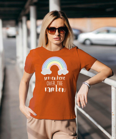Somewhere over the rainbow T-shirt Basic Donna