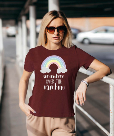 Somewhere over the rainbow T-shirt Basic Donna