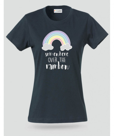 Somewhere over the rainbow T-shirt Basic Donna