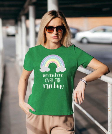Somewhere over the rainbow T-shirt Basic Donna