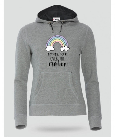 Somewhere over the rainbow Felpa Premium con cappuccio Donna
