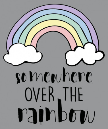 Somewhere over the rainbow Felpa Premium con cappuccio Donna