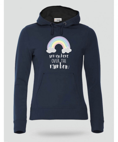 Somewhere over the rainbow Felpa Premium con cappuccio Donna