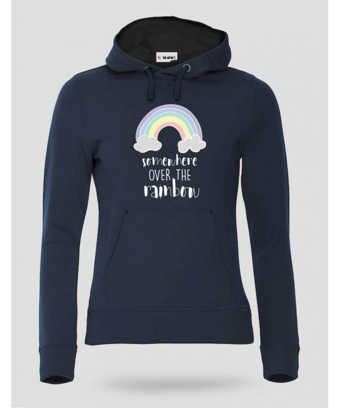 Somewhere over the rainbow Felpa Premium con cappuccio Donna