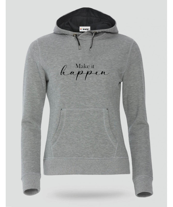 Make it happen Felpa Premium con cappuccio Donna