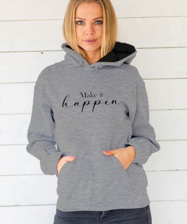 Make it happen Felpa Premium con cappuccio Donna