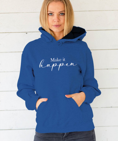 Make it happen Felpa Premium con cappuccio Donna