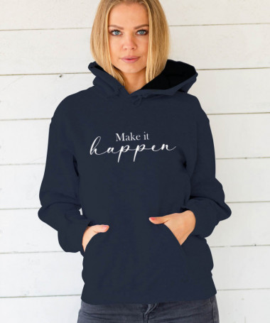 Make it happen Felpa Premium con cappuccio Donna