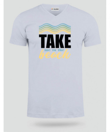 Take me to the beach  T-shirt Scollo V