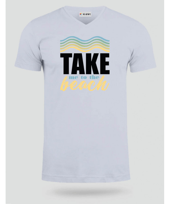 Take me to the beach  T-shirt Scollo V