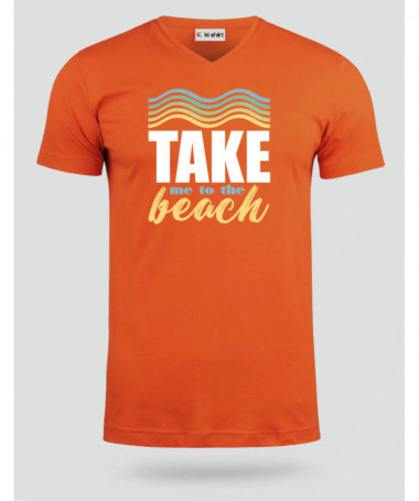 Take me to the beach  T-shirt Scollo V