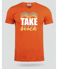 Take me to the beach  T-shirt Scollo V