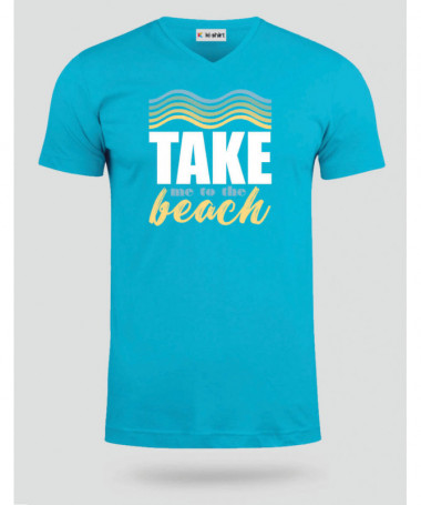 Take me to the beach  T-shirt Scollo V
