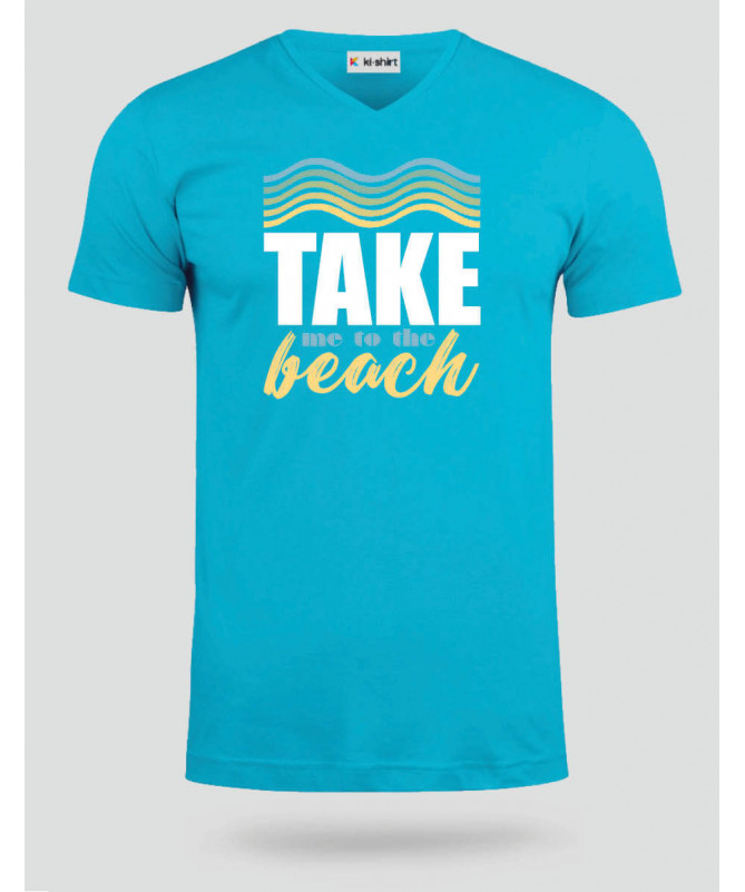 Take me to the beach  T-shirt Scollo V