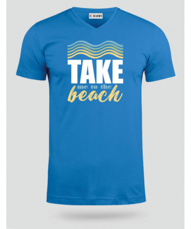 Take me to the beach  T-shirt Scollo V