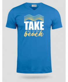 Take me to the beach  T-shirt Scollo V