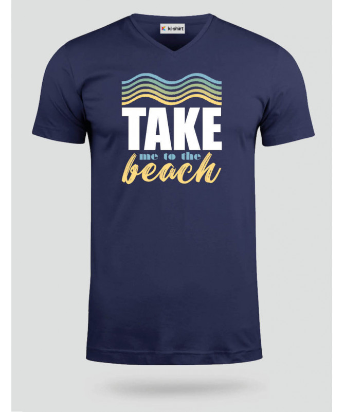 Take me to the beach  T-shirt Scollo V