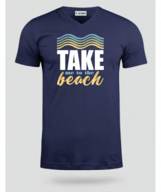 Take me to the beach  T-shirt Scollo V