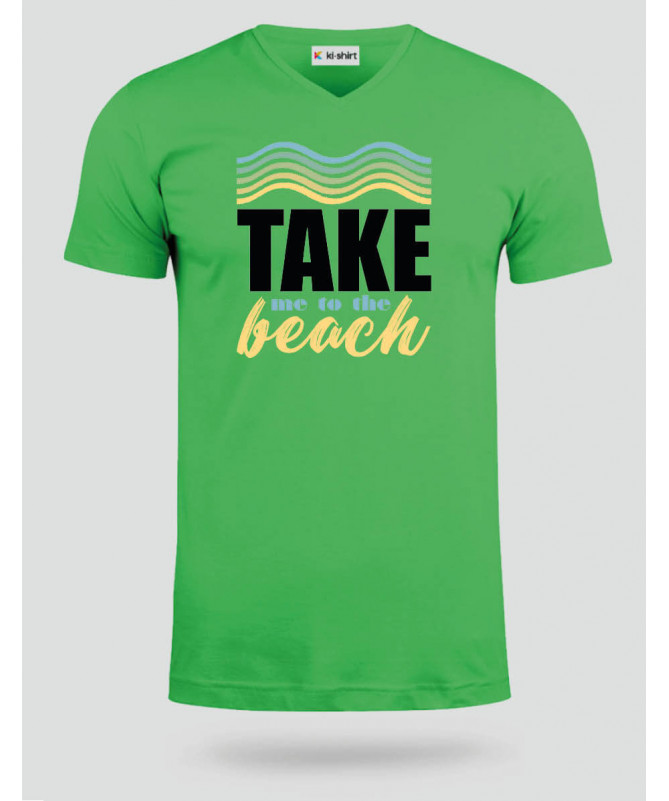 Take me to the beach  T-shirt Scollo V
