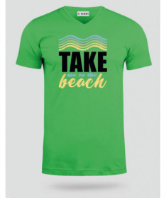 Take me to the beach  T-shirt Scollo V