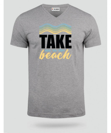 Take me to the beach  T-shirt Scollo V