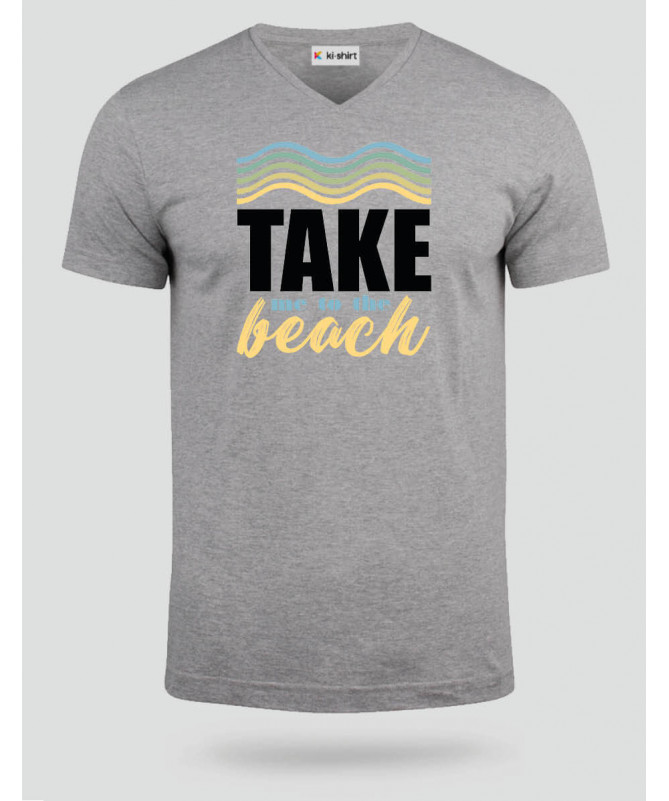 Take me to the beach  T-shirt Scollo V