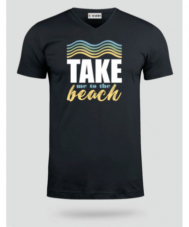 Take me to the beach  T-shirt Scollo V