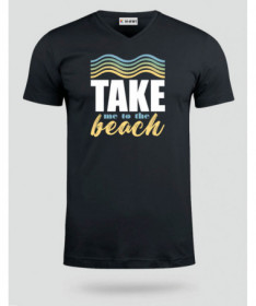 Take me to the beach  T-shirt Scollo V