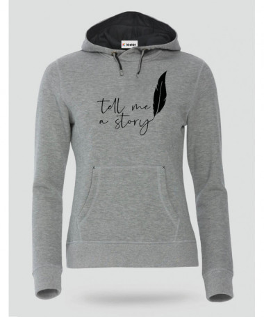 Tell me a story Felpa Premium con cappuccio Donna