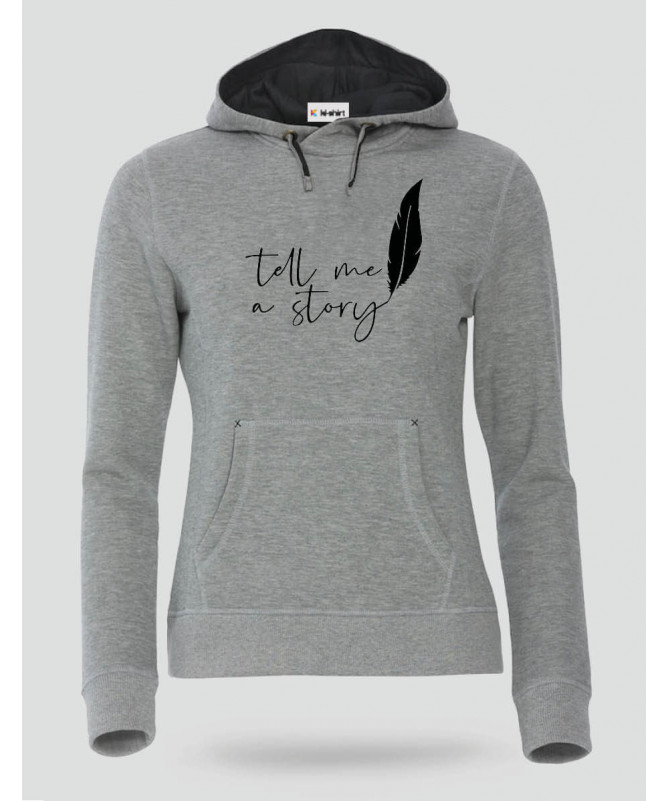 Tell me a story Felpa Premium con cappuccio Donna