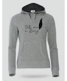 Tell me a story Felpa Premium con cappuccio Donna
