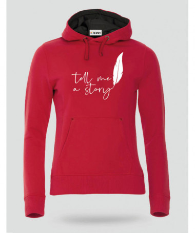 Tell me a story Felpa Premium con cappuccio Donna