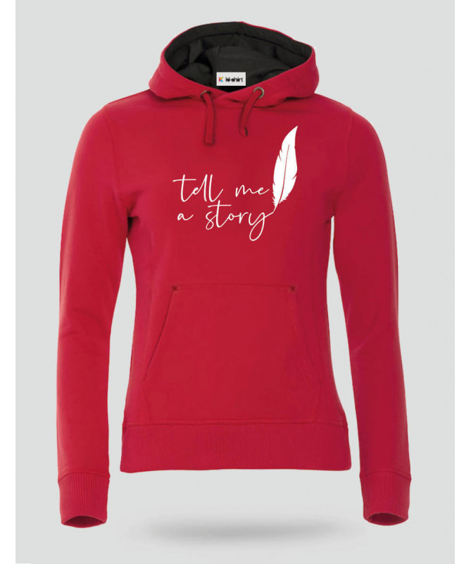 Tell me a story Felpa Premium con cappuccio Donna