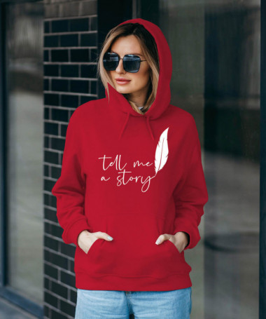 Tell me a story Felpa Premium con cappuccio Donna