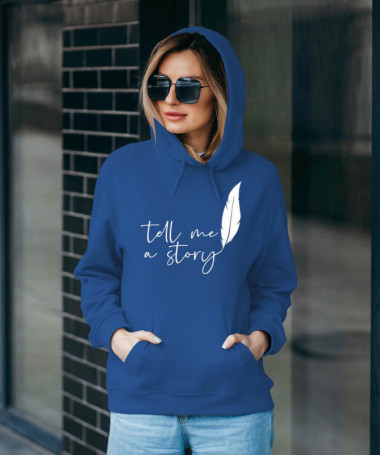 Tell me a story Felpa Premium con cappuccio Donna