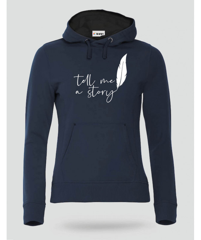 Tell me a story Felpa Premium con cappuccio Donna