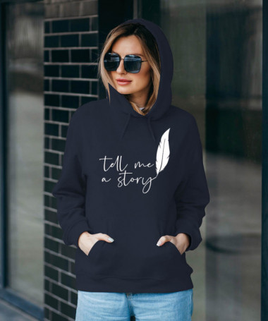 Tell me a story Felpa Premium con cappuccio Donna