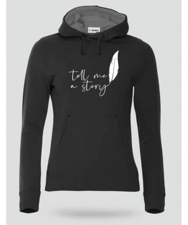 Tell me a story Felpa Premium con cappuccio Donna