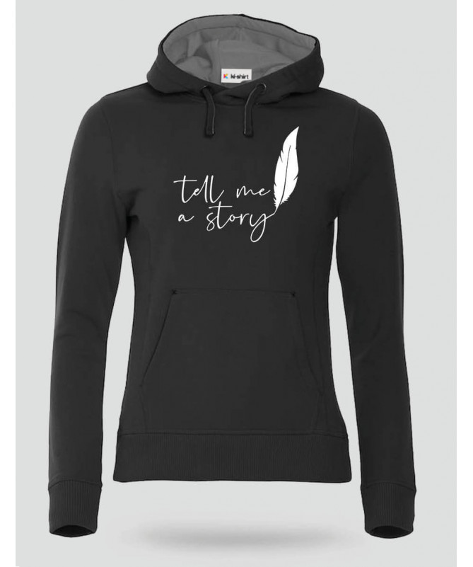 Tell me a story Felpa Premium con cappuccio Donna
