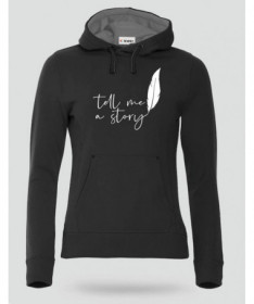 Tell me a story Felpa Premium con cappuccio Donna