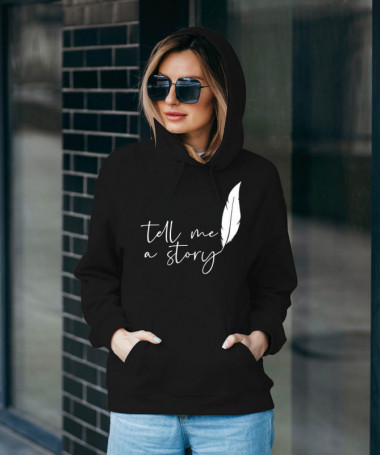 Tell me a story Felpa Premium con cappuccio Donna