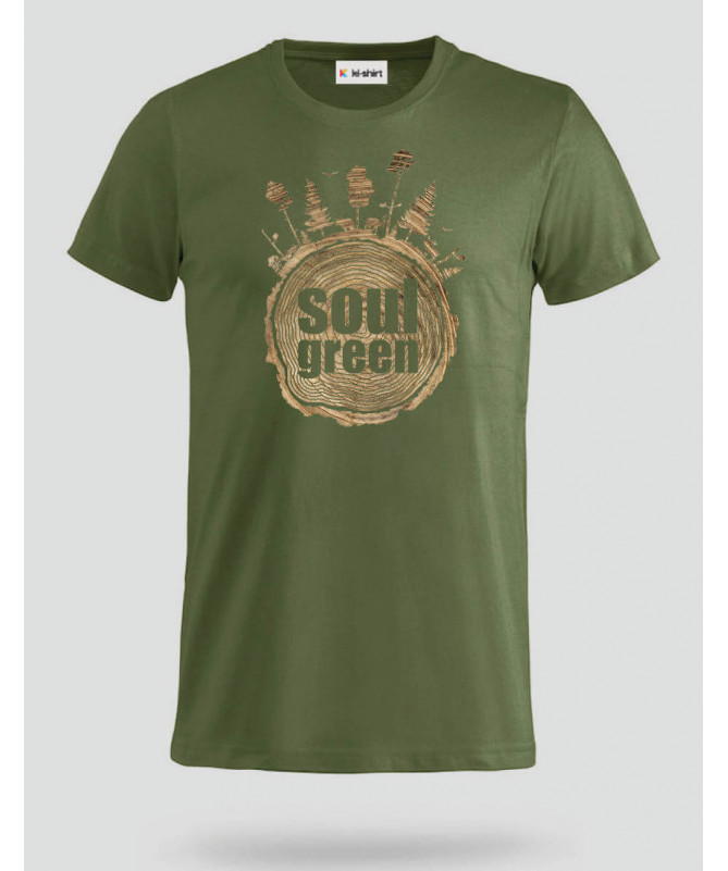 Soul green T-shirt Basic Uomo