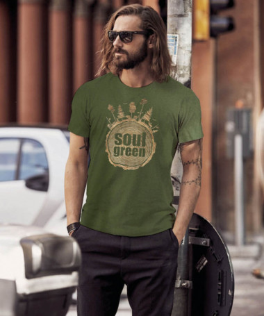 Soul green T-shirt Basic Uomo