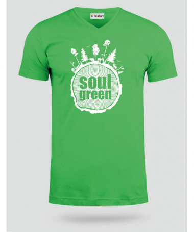 Soul green  T-shirt Scollo V
