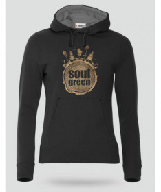 Soul green Felpa Premium con cappuccio Donna