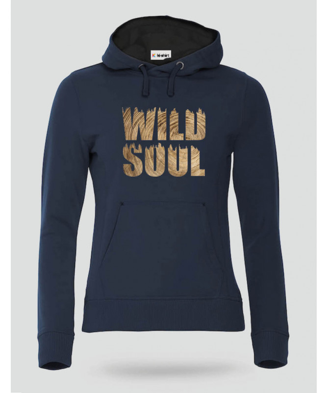 Wild soul Felpa Premium con cappuccio Donna