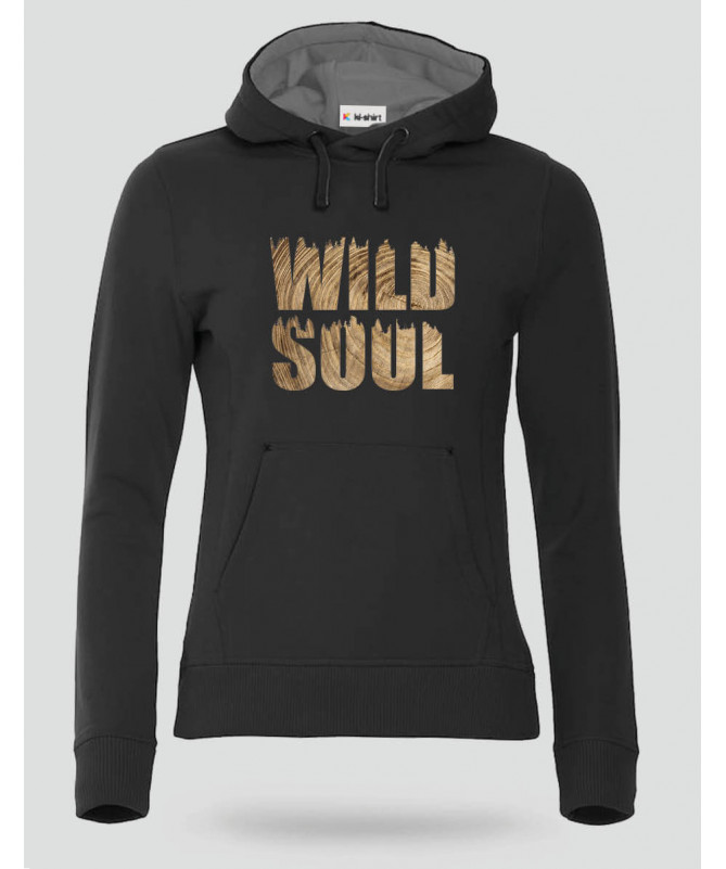 Wild soul Felpa Premium con cappuccio Donna